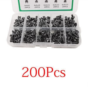 100/200 pièces 6*6 Bouton poussoir tactile Tact 4.3mm-13mm DIP 4 broches <span class=keywords><strong>Micro</strong></span>-interrupteur <span class=keywords><strong>6x6</strong></span> touches Tact ON/OFF 10 modèles - Product Image 6