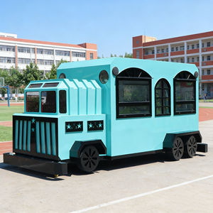 Camion de Restauration Commercial Décoré d'Étoiles Géométriques, Design Multi-Fenêtres pour Vente de Glaces et Snacks, Acier Inoxydable, Garantie 2 Ans - Product Image 2