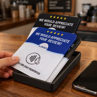 Autocollant NFC pour table avec puce NTAG215, plaque PVC personnalisée pour laisser un avis en tapotant, pour restaurant, hôtel, salon