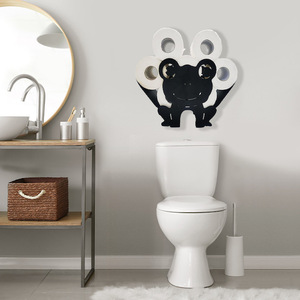 Bon prix conception personnalisée drôle <span class=keywords><strong>grenouille</strong></span> décor papier toilette rouleau panier support porte-mouchoirs pour salle de bain maison ou cuisine noir porte-papier hygiénique - Product Image 5