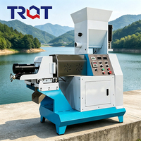 Machine extrudeuse de granulés flottants multifonctionnelle TRQT 50 kg/h pour aliments pour poissons et chiens, construction en acier au carbone pour usine d'aliments aquatiques