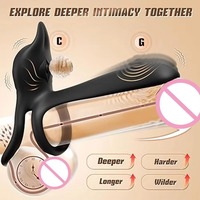 Silikon-Fernbedienungs-Elektro-Verschluss-Spermienring für Männer zur Verzögerung der Ejakulation, Vibrationsring für Paare