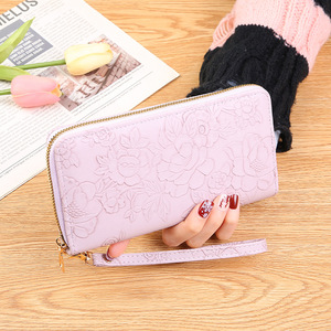 Manufacturer's New Women's Vintage Style Wallet with Long Handle Fashionable Zipper Coin <strong>Purse</strong> and Multi-Functional Phone Bag