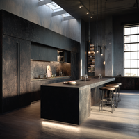 Mobili da Cucina Personalizzati con Installazione a Parete, Dimensioni su Misura per Progetti Interni Residenziali