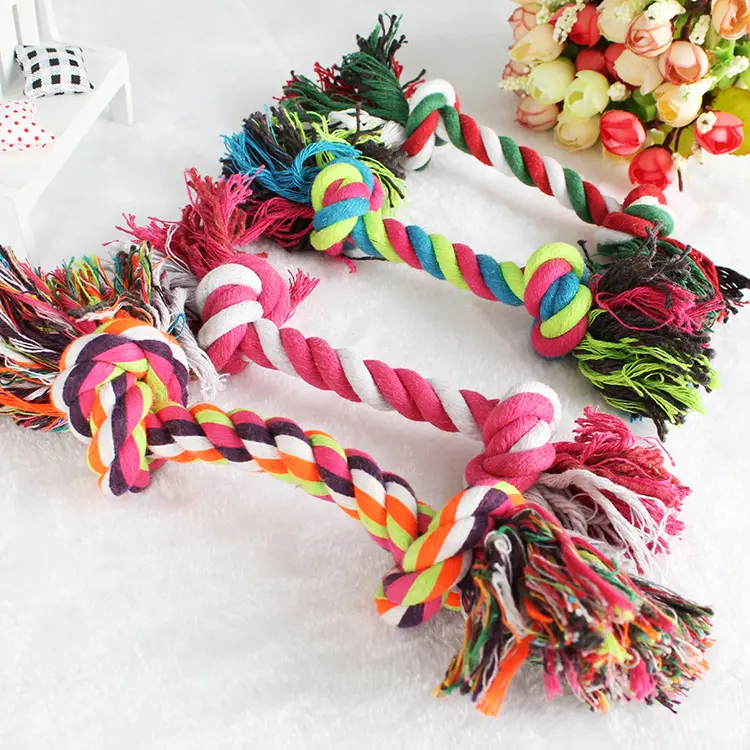 Free Samples Durable Bite Dog Toy Cheap Double Knot Rope Dog Chew Toy Rope Stuffed Dog Toys