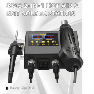 Estación de Soldadura Digital 2 en 1 8898 con <span class=keywords><strong>Pistola</strong></span> de Aire Caliente, Temperatura y Volumen de Aire Ajustables, Superventas - Product Image 3