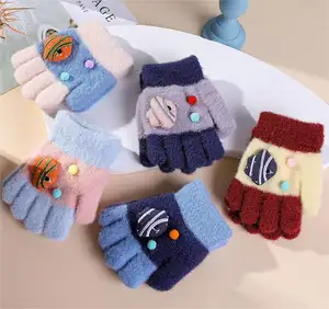 Winter Baby Zacht Breien Cartoon Vijf Vinger Handschoenen Mooie Outdoor Warmte Handschoenen Kids Want