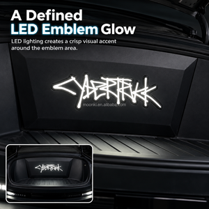 Frunk <b>Ambient</b> LED Emblem Panels for Tesla Cybertruck - Clear Nighttime Access - Product Image 4