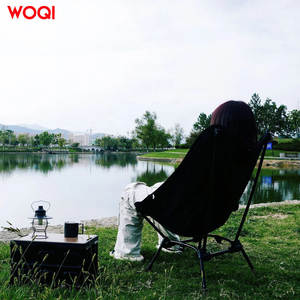 Fauteuil pliant Woqi, chaise de plage portable en toile avec trois hauteurs réglables, pour le camping et la pêche - Product Image 4