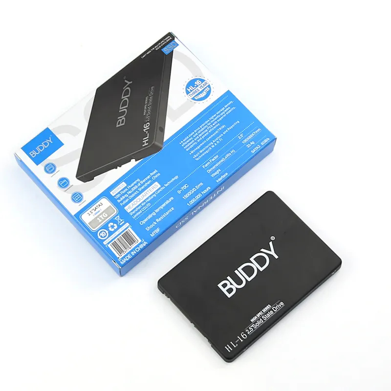 BUDDY Logo personalizzato 120gb 240gb Ssd unità a stato solido scatola di imballaggio disco rigido esterno unità disco rigido scatola di imballaggio del prodotto