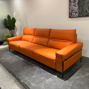 Sofá Reclinable Eléctrico de Cuero de <span class=keywords><strong>3</strong></span> <span class=keywords><strong>Plazas</strong></span> para Cine en Casa, Personalizable de Fábrica, Sofá <span class=keywords><strong>Motorizado</strong></span> de Lujo para Hotel - Product Image 2