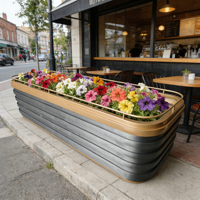 Jardinière sur pied personnalisée, classique, grande taille, minimaliste, simple, écologique, durable, en métal thermolaqué, pour la maison et les centres commerciaux