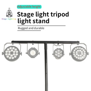 Trépied noir professionnel avec 4 lampes, en alliage d'aluminium et plastique ABS, pour éclairage de scène - Product Image 2