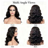 Perruque brésilienne 5x5 à fermeture en dentelle, cheveux humains ondulés, dentelle indétectable, aspect naturel, expédition rapide, vente en gros pour les détaillants