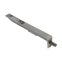Perno de seguridad de acero inoxidable con acción de palanca oculta y base en L para puerta francesa, disponible en 6, 8, 10, 12, 16, 18, 24, 30, 36, 40, 48 pulgadas