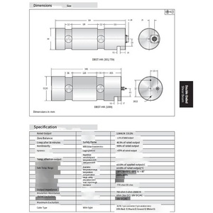VEIDT Sensor de pesaje tipo puente de doble viga de cizallamiento DBST-HK-30t, 70t, 100t para transmisiones American Transcell, DBST-HK VEIDT - Product Image 3