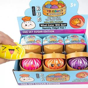 Jouet Squishy Kawaii en forme de Boulette Vapeur, Jouet Anti-Stress à Remontée Lente avec Cuiseur Vapeur en Bambou, Boîte Mystère Couleurs Aléatoires pour Enfants - Product Image 1