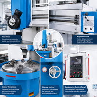 Machine de découpe et d'alésage de précision professionnelle à colonne unique pour tournage manuel CNC – Vente en gros