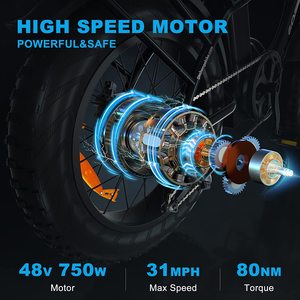 Vélo de montagne électrique pliable GOSEN 750W 48V, pneus larges de 20 pouces, batterie Samsung, vélo électrique pour adultes - Product Image 3