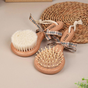 Bằng Gỗ Tự Nhiên Dê Lông Bàn Chải Và Cái Nôi Cap Lược Đặt Bé Chải Chuốt Kit Cho Trẻ Mới Biết Đi Bé Trai Và Cô Gái - Product Image 5