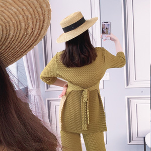 2023 Fashion Women Outfit Yiwu Qiudun Import and Export <strong>Tie</strong> <strong>Dye</strong> <strong>Sets</strong> Fashion Wide Leg Pants Women's 2 Piece <strong>Set</strong> - Product Image 3