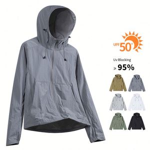 <b>Summer</b> Waterproof UPF50 Sun <b>Jacket</b> <b>Lightweight</b> Full Zip Hiking Fishing Windbreaker Unisex Breathable Quick Dry Coat - Product Image 1