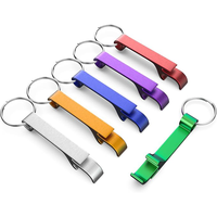 Décapsuleur porte-clés en aluminium personnalisé, multicolore, portable, outil de bar à bière de poche, idéal pour cadeaux d'entreprise en gros