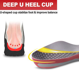 Heavy Duty Support Relief Work Boot Shoe Insole Absorb Shock Orthotics Flat Feet Foot <b>Insert</b> Arch Support Insoles <b>for</b> Men - Product Image 2