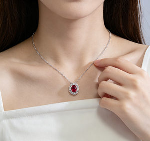 925 Silver Cultivated <b>Ruby</b> <b>Necklace</b> Shines for Fashion, Daily Wear, Parties, Festivals, a Great Gift Surprise for Girls L - Product Image 6