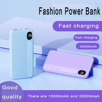 Batterie externe ultra-fine à affichage LED avec support, haute capacité 22,5 W, charge rapide 20000 mAh, QC 3.0, PD 20 W, double sortie USB-C pour iPhone