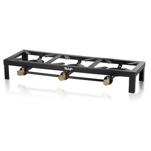 Réchaud de camping en fer à 3 brûleurs Réchaud à gaz portable Cuisinière noire pour barbecue en plein air - Product Image 3