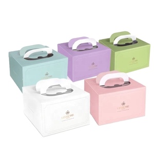 Giá Rẻ Tùy Chỉnh Tái Chế Giấy Bánh Hộp Cho Bánh, Bánh Cupcake Bao Bì Với Nhựa Rõ Ràng Cửa Sổ - Product Image 1