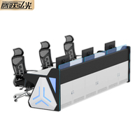 Console de Commande et de Surveillance Moderne pour Bureau, Table de Moniteur Personnalisée, Vente en Gros Usine