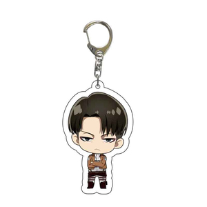 Porte-clés Anime L'Attaque des Titans 55MM <span class=keywords><strong>Eren</strong></span> Jaeger Mikasa Ackerman <span class=keywords><strong>Armin</strong></span> Hange Zoe – Cadeaux de Noël en Gros - Product Image 6