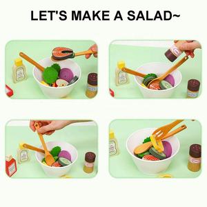 Jeu de <span class=keywords><strong>cuisine</strong></span> en bois simulé pour enfants, jouets de <span class=keywords><strong>cuisine</strong></span> en bois, salade de fruits et légumes, jeu de rôle, jouets de <span class=keywords><strong>cuisine</strong></span> cognitifs - Product Image 6