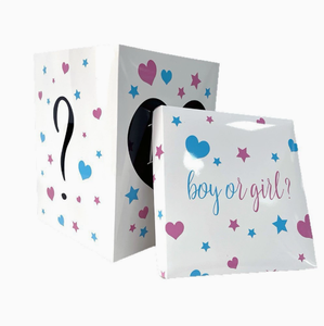 DAMAI Cajas de Regalo Sorpresa para Baby Shower de Niño o Niña, Artículos para Fiestas de Revelación de Género, Cubo Blanco para Adivinar, Caja de Globos - Product Image 2