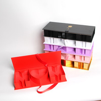 Boîte cadeau biodégradable durable en forme de M pour la fête des mères, avec couvercle rabattable et emballage de fleuriste pour maman