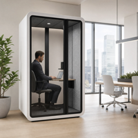 Cabine de studio d'enregistrement insonorisée, pod acoustique, cabine de réunion insonorisée, isolation acoustique modulaire, cabine téléphonique de bureau