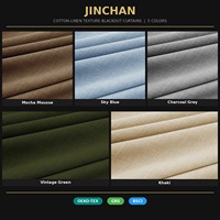 Solution Textile Hôtelière Clé en Main : Rideaux Occultants 100% Lin et Coton à Texture Lourde, Draperie Ondulée pour Projets de Chambres d'Hôtes et Suites