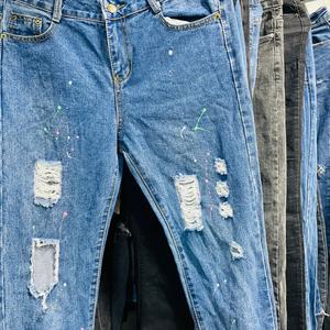 Artículo en Oferta, Jeans de Mezclilla Azul Oscuro de Diseñador, 11 oz, Jeans Rotos para Hombre, Compre en China, <span class=keywords><strong>Ropa</strong></span> Usada JackWen - Product Image 3