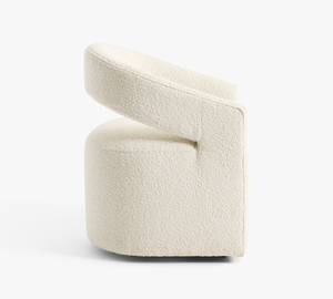 Sillas de Comedor Modernas de Tela Blanca, Muebles para el Hogar, Sillón <span class=keywords><strong>Tapizado</strong></span> con Respaldo Abierto - Product Image 6