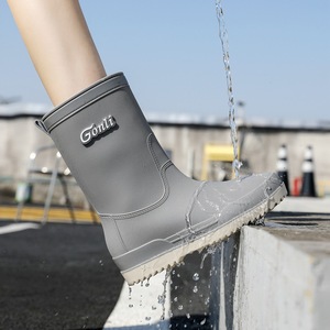 Bottes de ponton imperméables à prix d'usine pour la navigation de plaisance et la pêche, bottes de pluie légères antidérapantes à la cheville en néoprène pour l'été, l'automne et l'hiver - Product Image 2