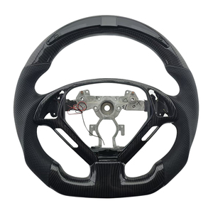 Hot Selling Quality Perforated Leather Carbon Fibre LED Steering <b>Wheel</b> Fit for Infiniti G27 G37 Car Steering <b>Wheel</b> - Product Image 1