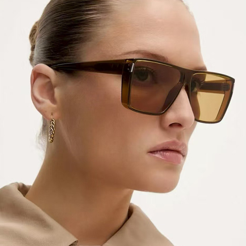 Logo Custom 2026 Fashion Men Women Big Frame Sun Glasses UV400 Jelly Color Shades Oversized Square Sunglasses