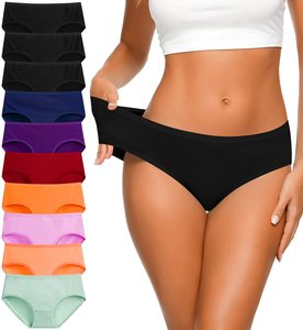 Braguitas de bikini de punto de cintura media sexys para mujer, de algodón transpirable y agradable para la piel, talla grande, Pure Desire - Product Image 3