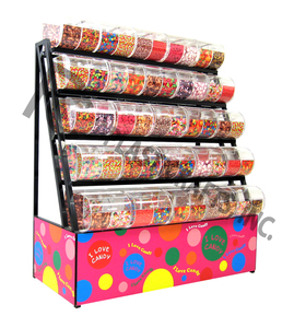 Factory Directly Wholesale Sweets Showcase/ Candy Metal Display Stand/candy Rack With Acrylic Bins