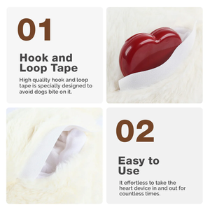 AFP ของเล่นเพื่อลดความวิตกกังวลของสุนัขแมวของเล่นช่วยในการนอนหลับตุ๊กตาผ้านุ่มยัดนุ่นของเล่นหัวใจสุนัขของเล่นสำหรับสัตว์เลี้ยง - Product Image 5