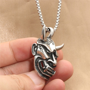 Collar de Acero Inoxidable con Colgante de Máscara de Toro, Colgantes Temáticos para Hombre, Regalo - Product Image 4
