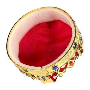 Baroque plastique hommes or cheveux diadèmes plein rond <span class=keywords><strong>roi</strong></span> couronne anniversaire décoratif fête couronnes - Product Image 5