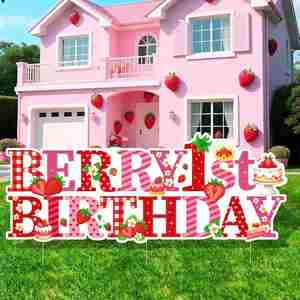 <b>Custom</b> Printed Anti-Fade Yard Sign with Stake Durable Waterproof Outdoor Decor for Birthday Party Lawn Garden Celebration - Product Image 1